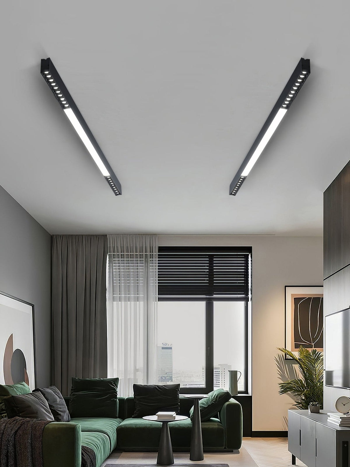 Line Modern Aluminum Floating Light