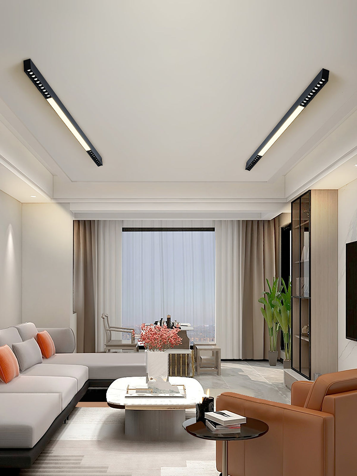 Line Modern Aluminum Floating Light