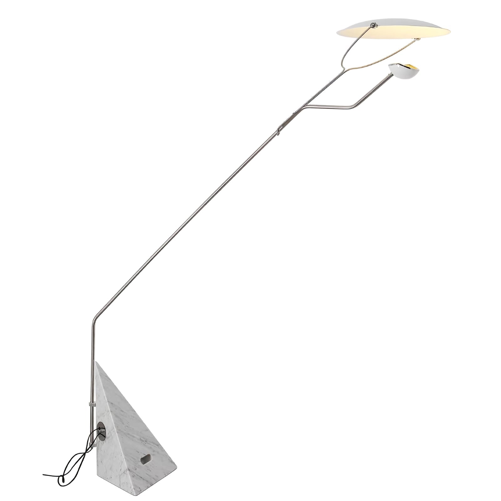 Olvenel Sculptural Chrome Marble Floor Lamp