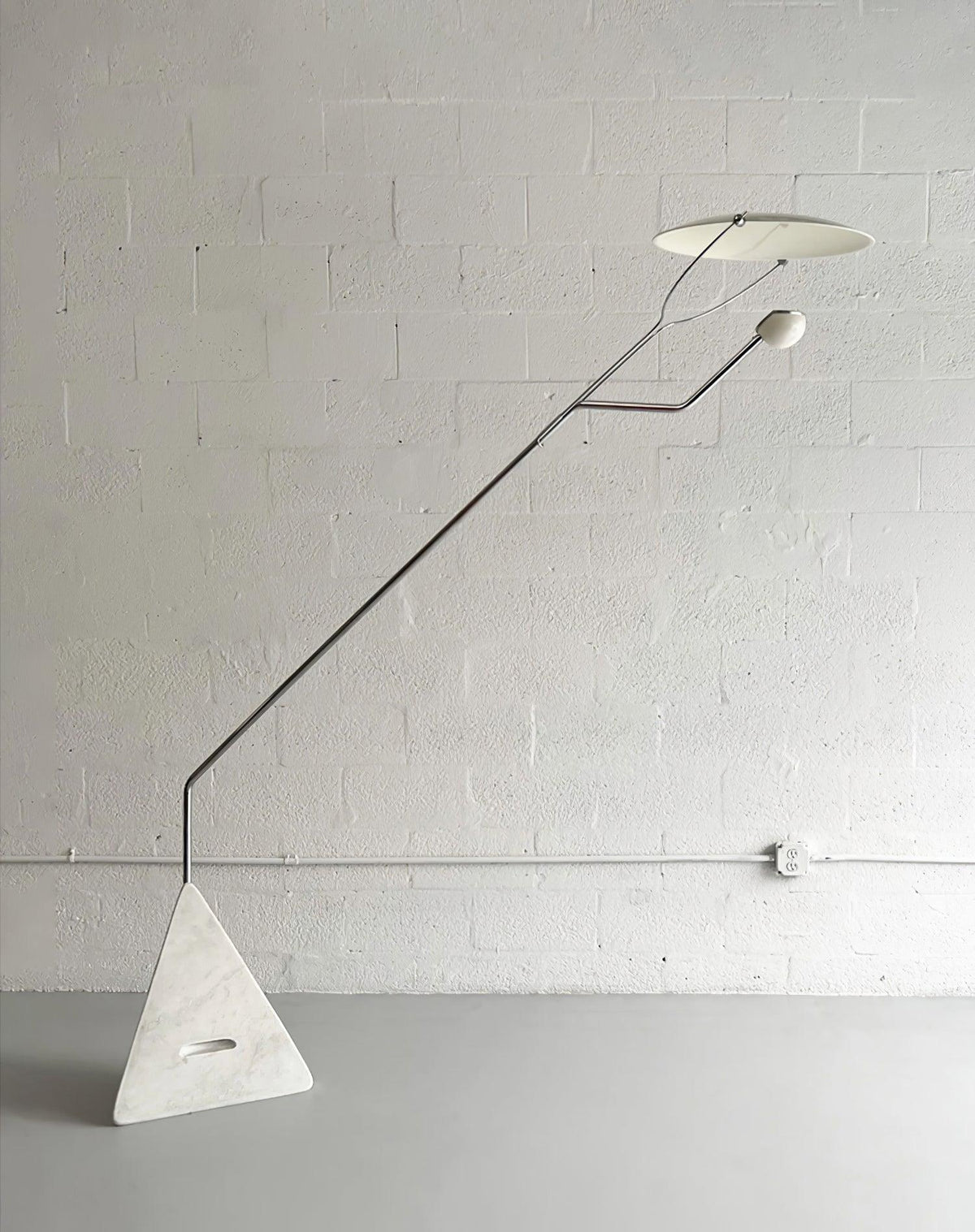 Olvenel Sculptural Chrome Marble Floor Lamp