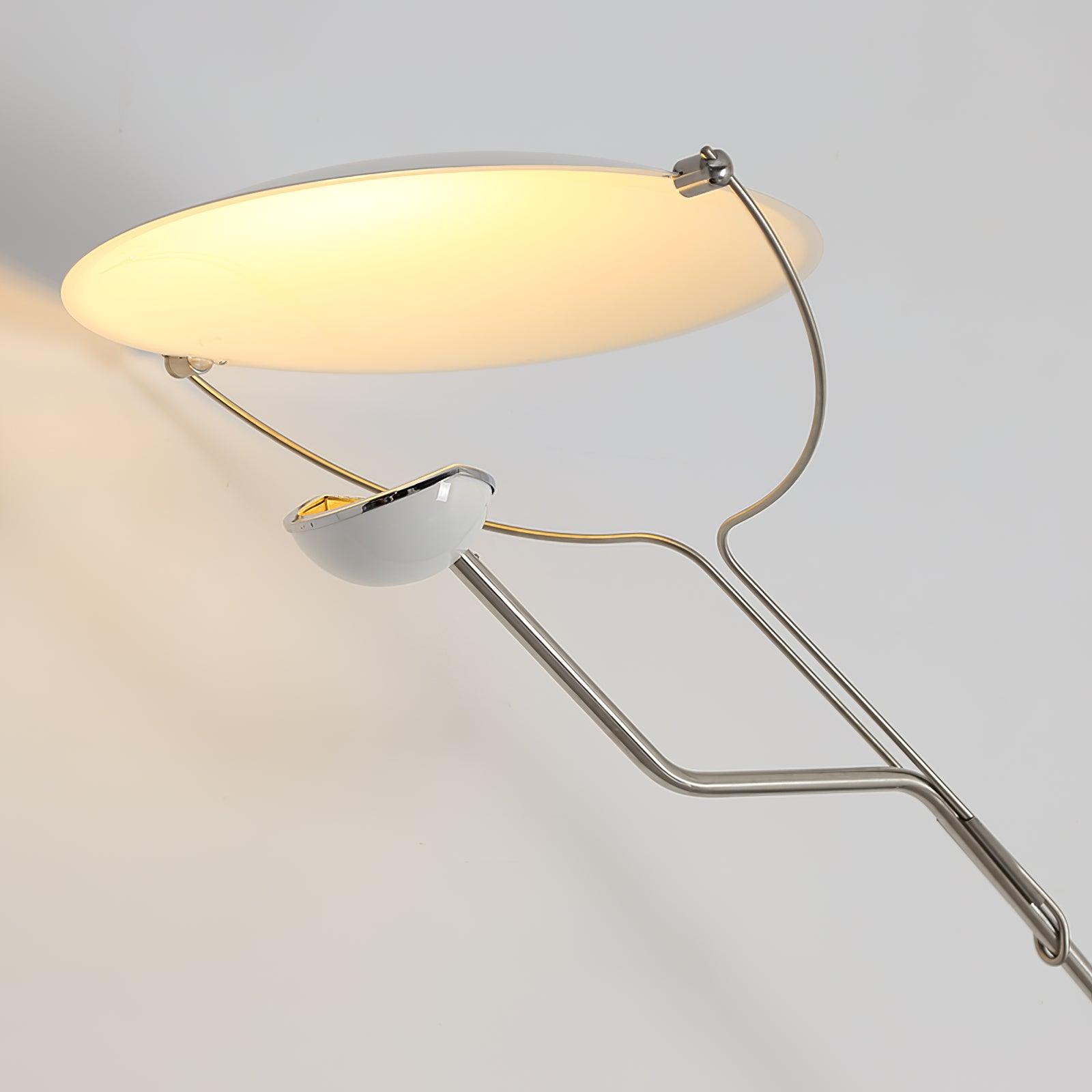 Olvenel Sculptural Chrome Marble Floor Lamp