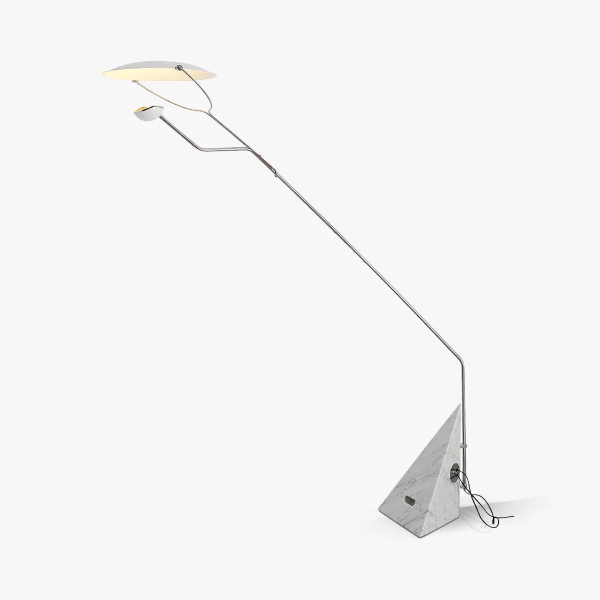 Olvenel Sculptural Chrome Marble Floor Lamp