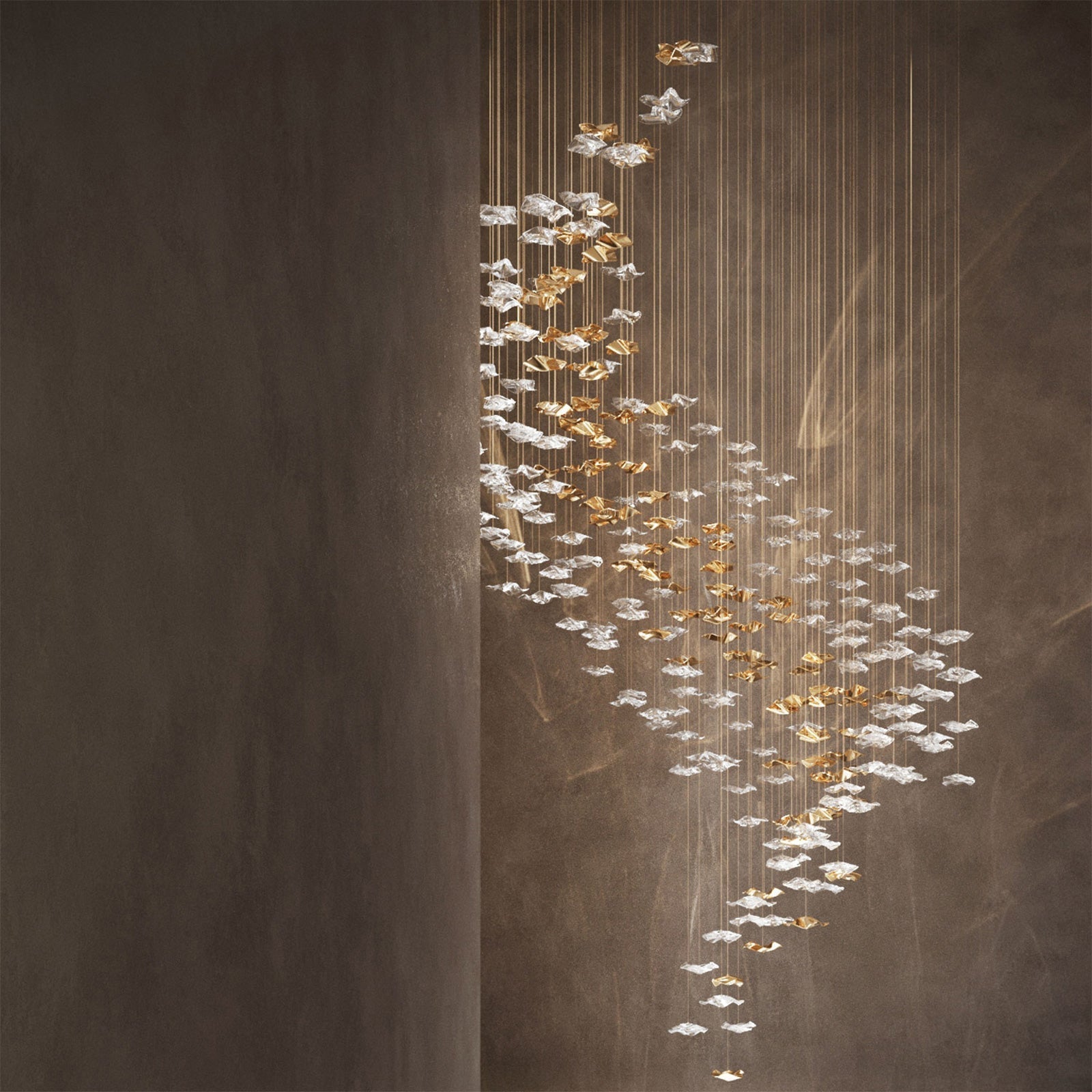 Lisk Luxury Brass Linear Chandelier