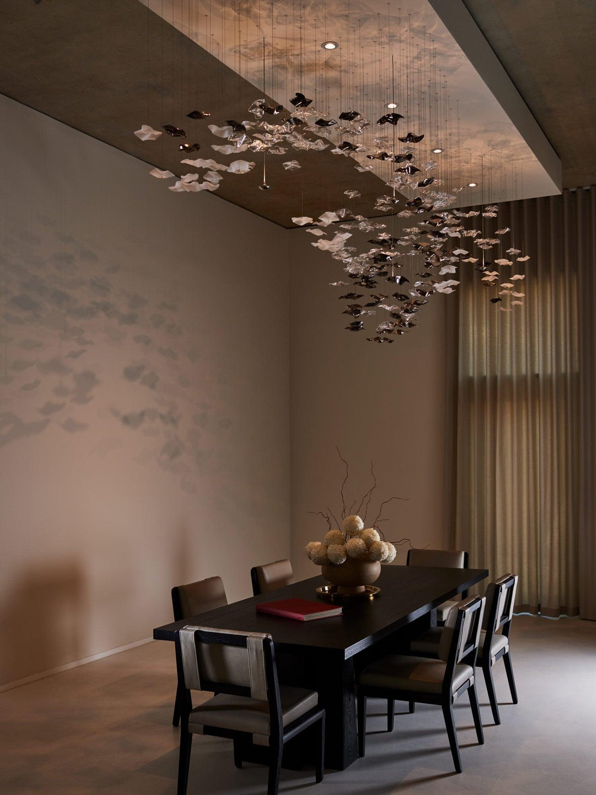 Nephele Crystal Leaf Chandelier