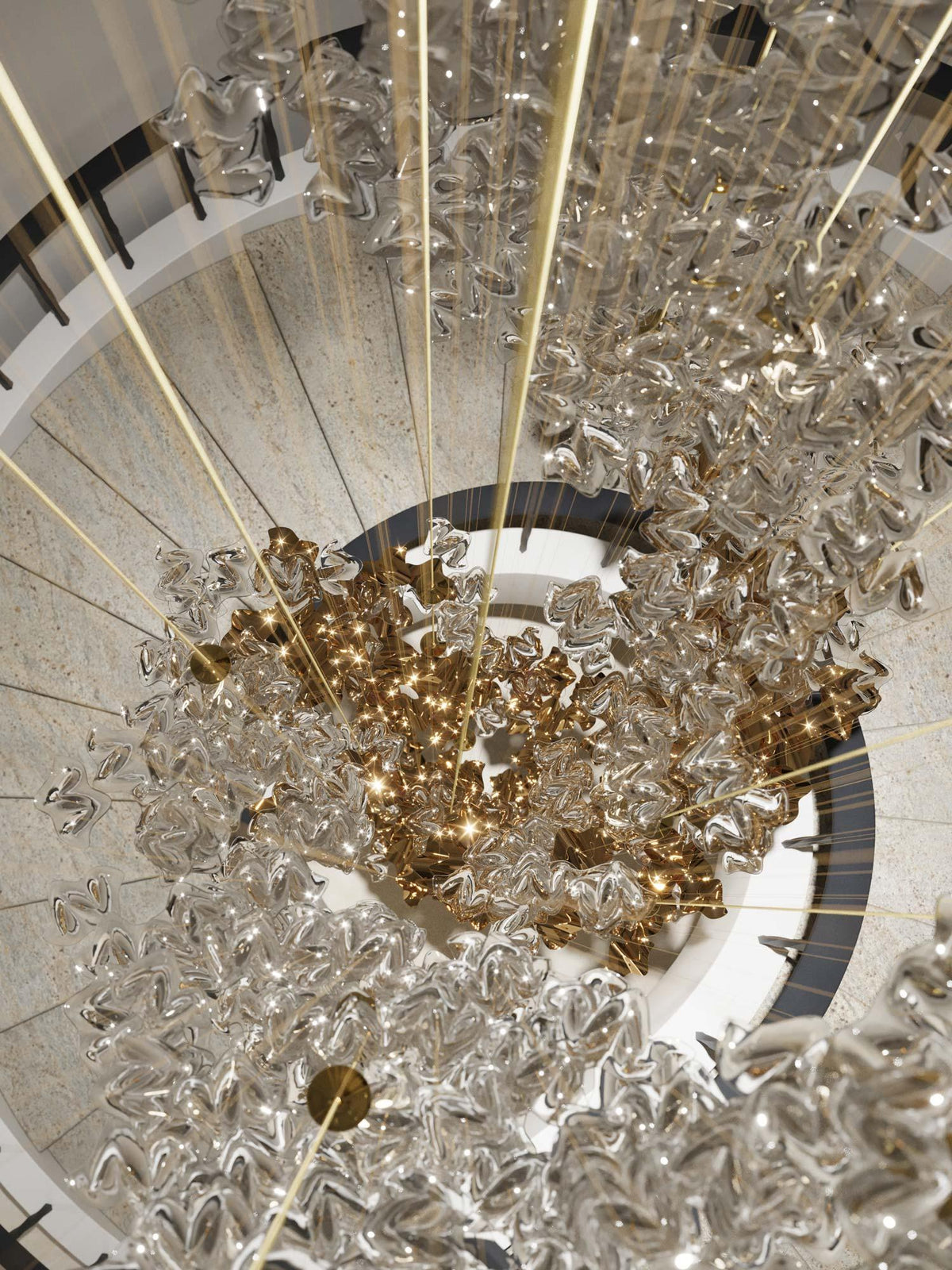Velaise Luxury Tidal Art Glass Pendants Lamp