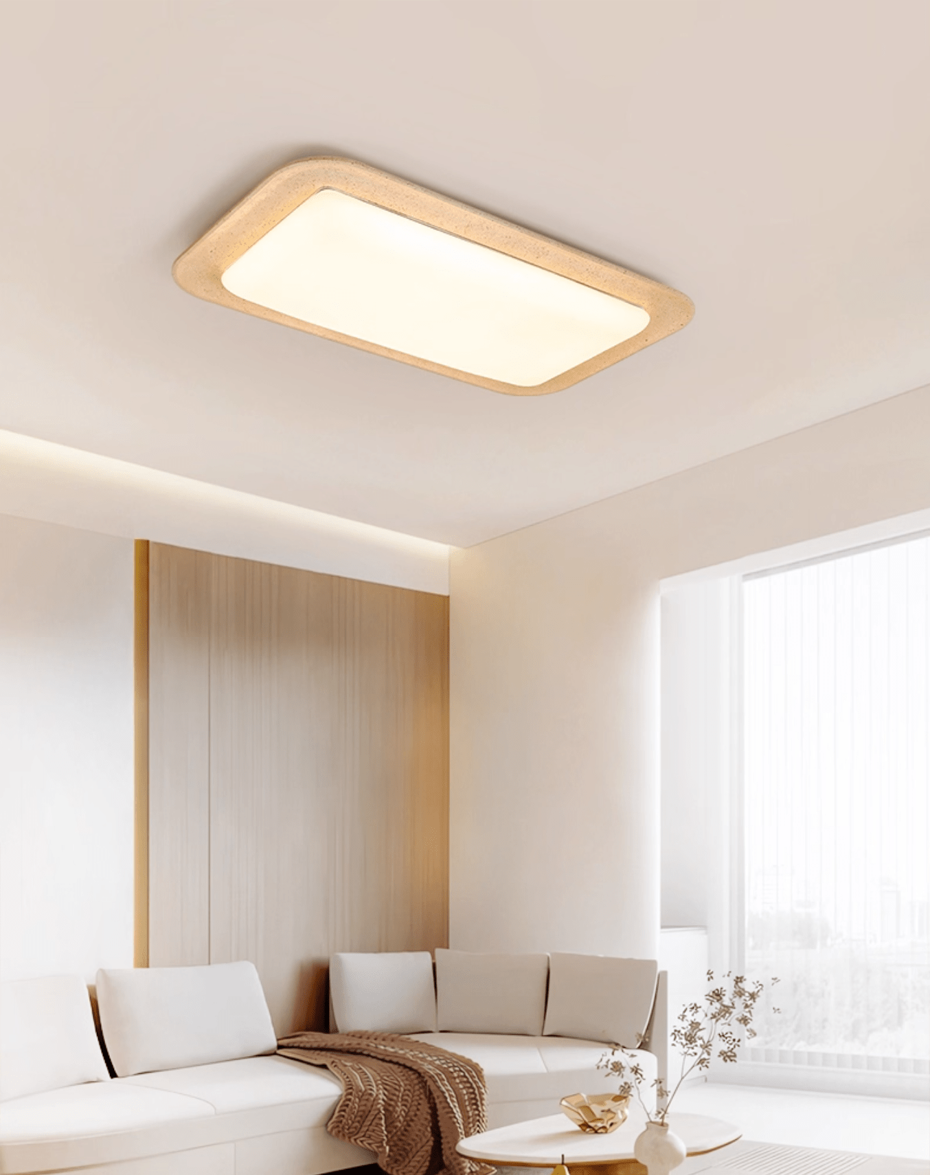 Zirke Travertine Ceiling Light