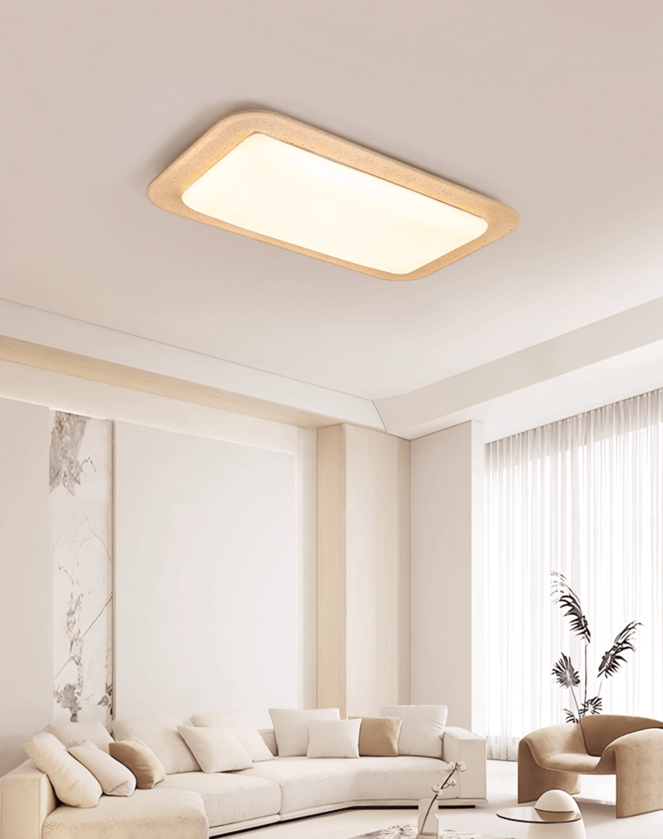 Zirke Travertine Ceiling Light