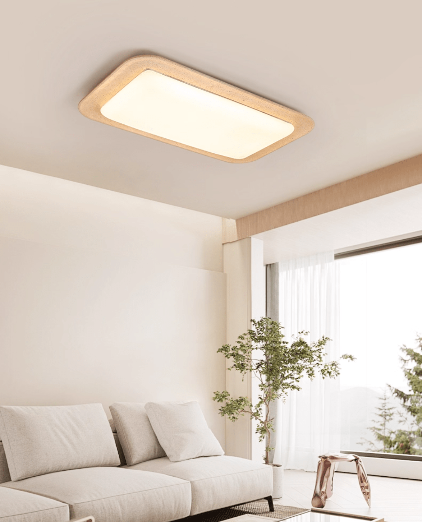 Zirke Travertine Ceiling Light