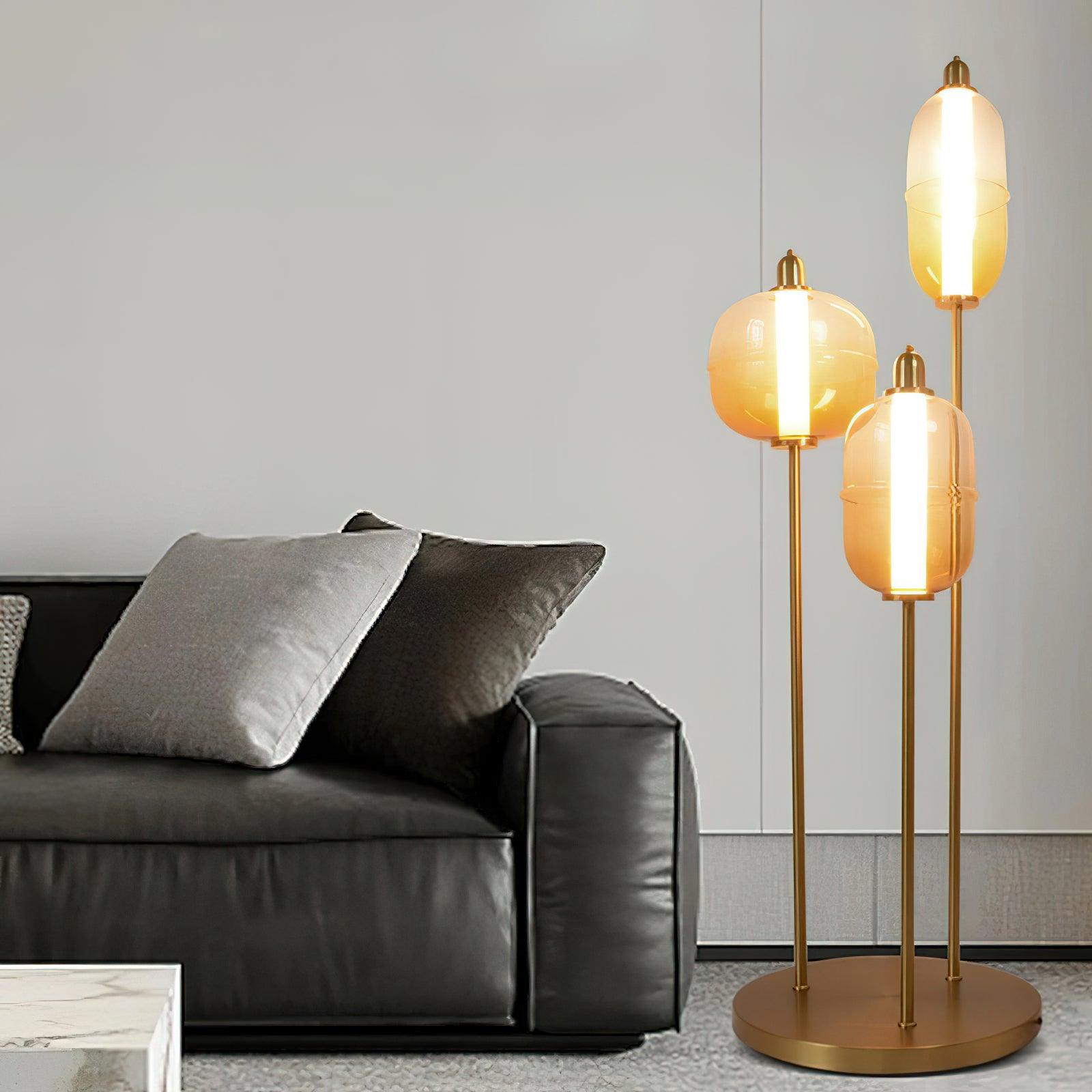 Arixel Modern Glass Floor Lamp