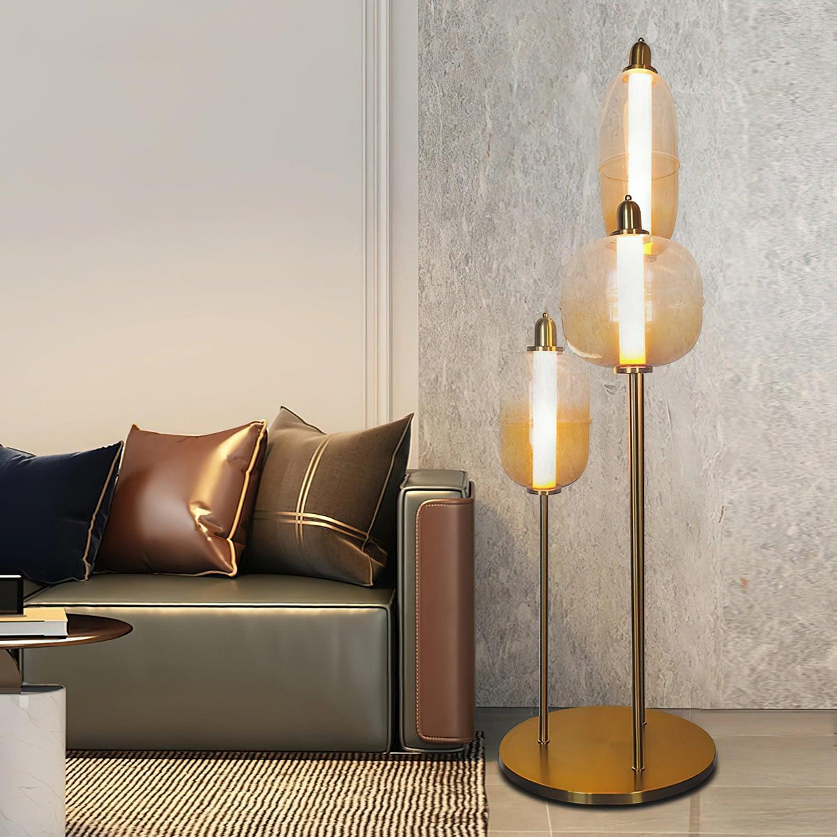Arixel Modern Glass Floor Lamp