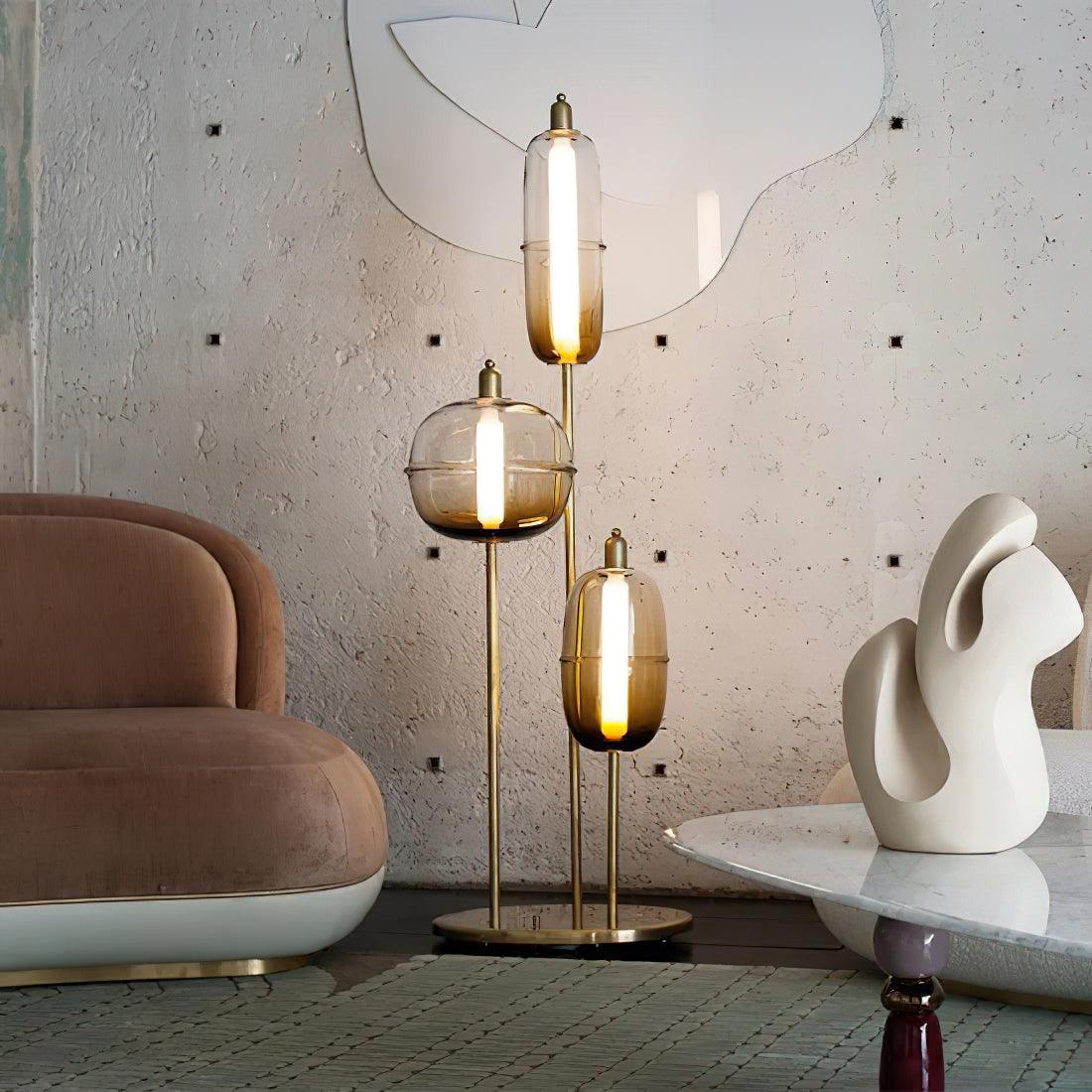 Arixel Modern Glass Floor Lamp