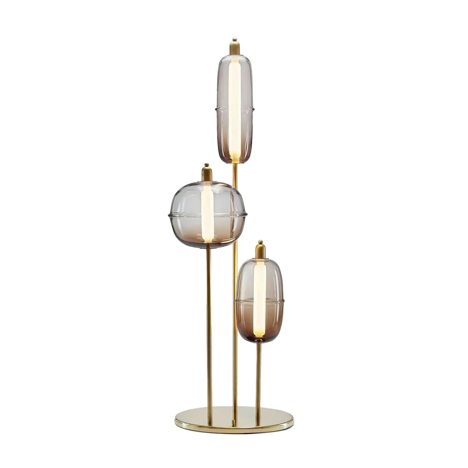 Fraser Modern Glass Floor Lamp - Neutral Decor