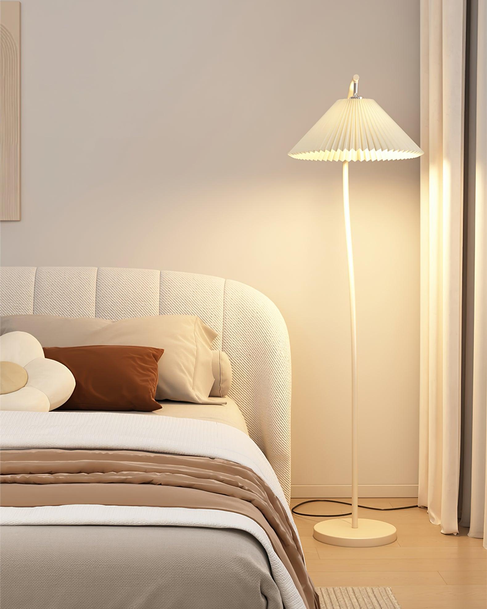 Mytalil Modern Curved Fabric Floor Lamp