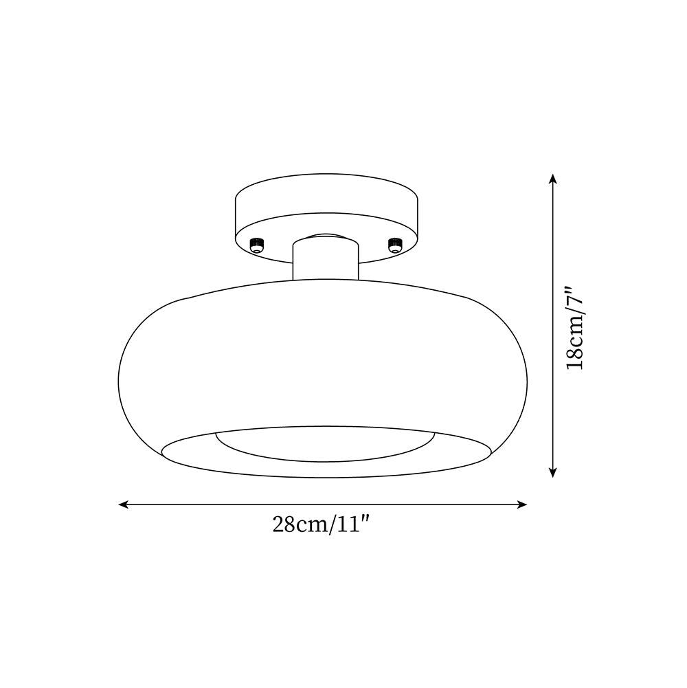 Aveline Glass Ceiling Light - Neutral Decor