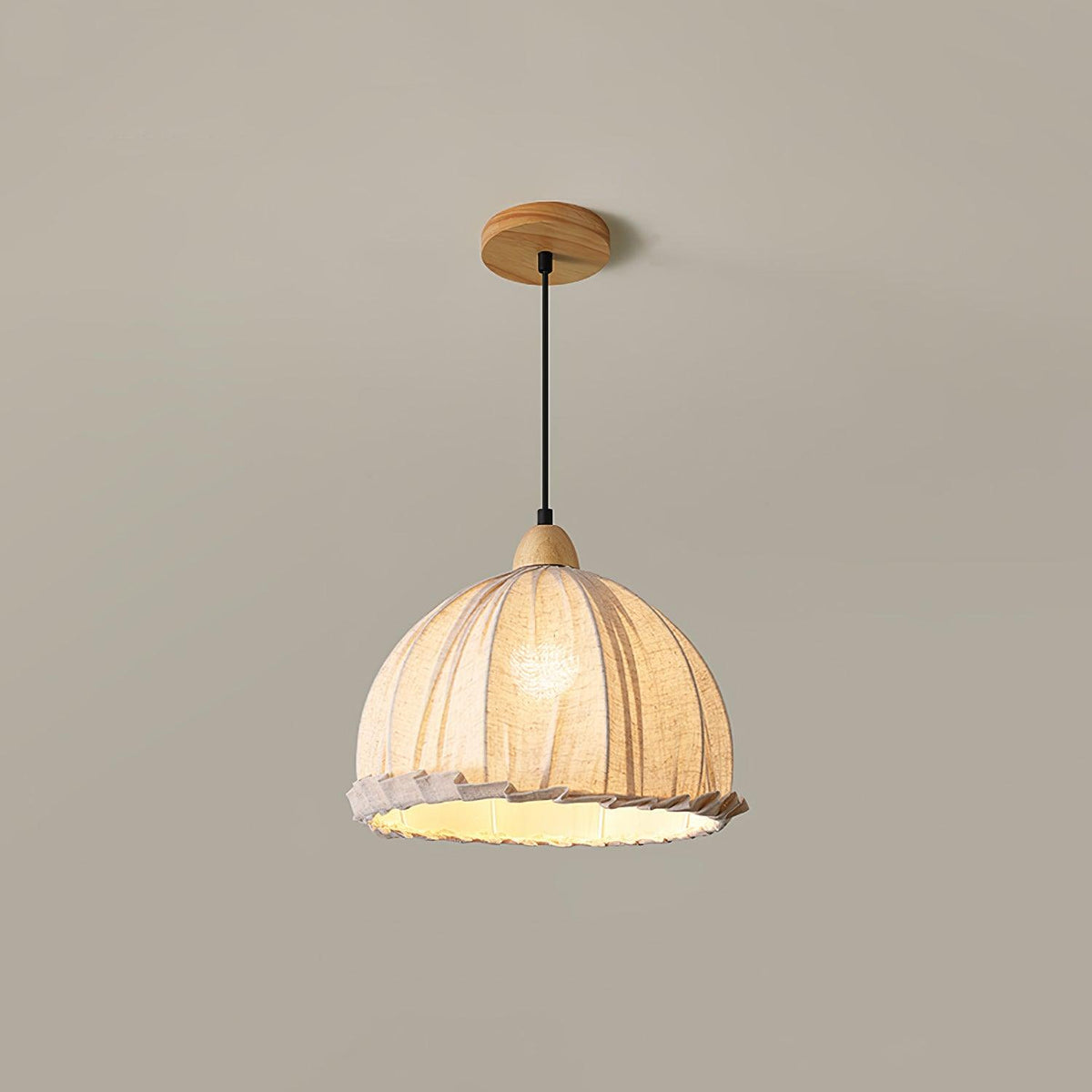 Shell Minimalist Wood Pendant Lamp