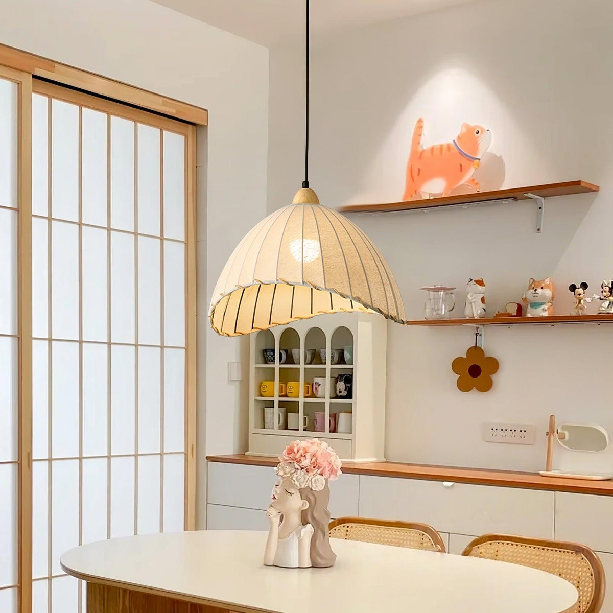 Shell Minimalist Wood Pendant Lamp