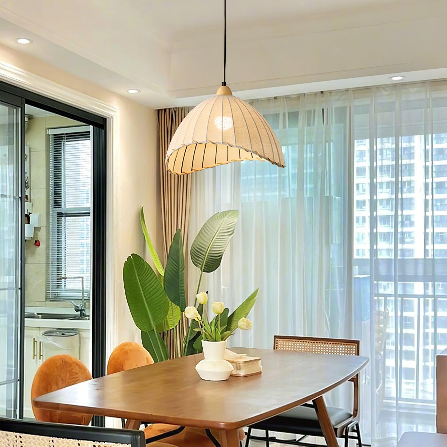 Shell Minimalist Wood Pendant Lamp