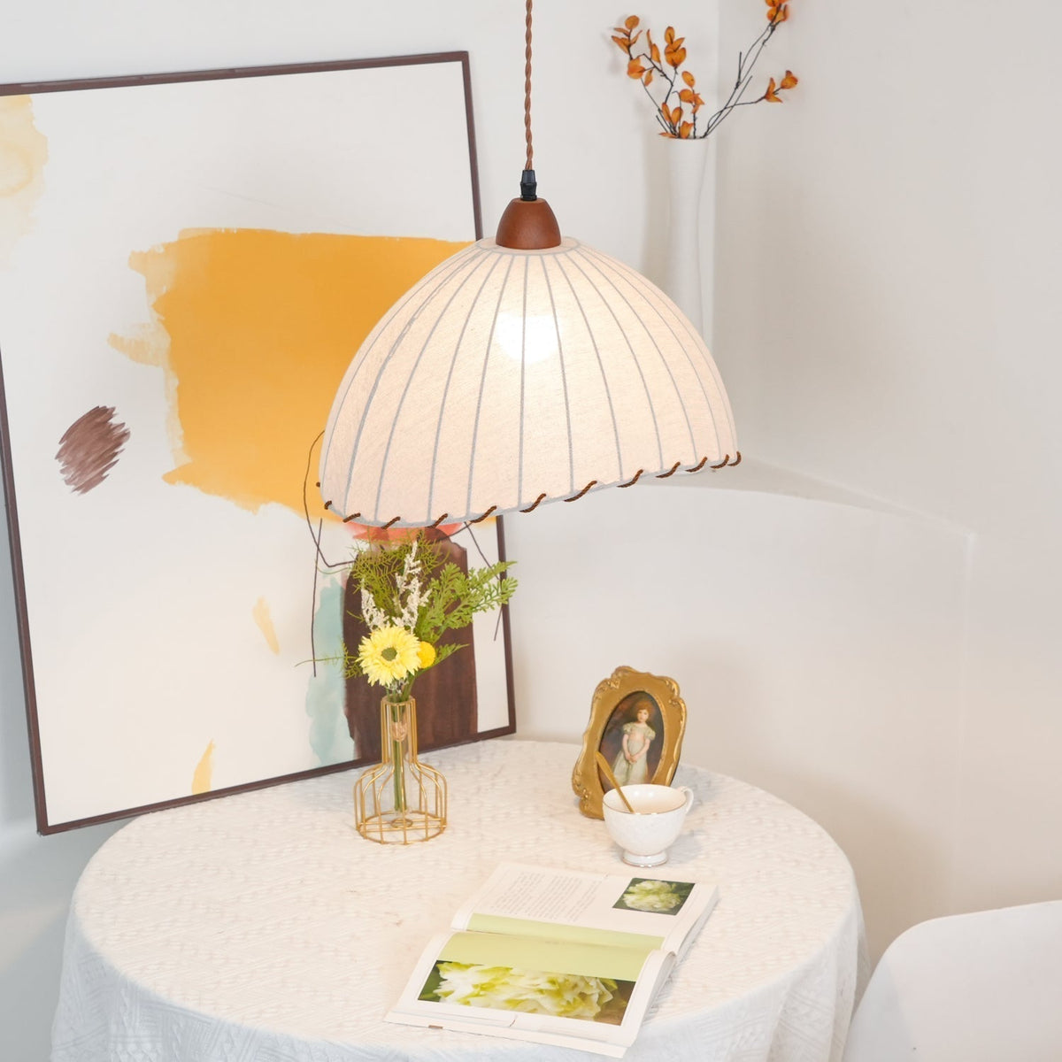 Shell Minimalist Wood Pendant Lamp
