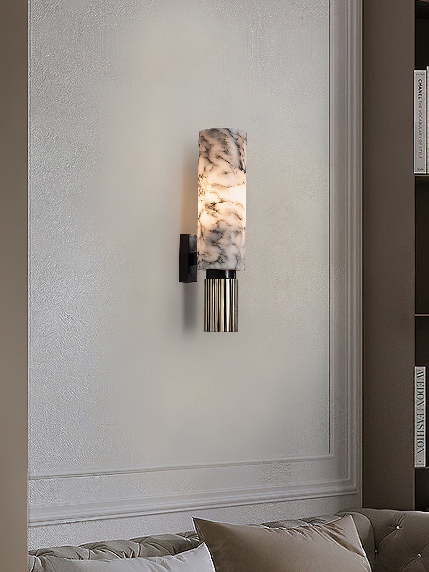 Olnoreth Modern Minimalist Alabaster Wall Lamp - Neutral Decor