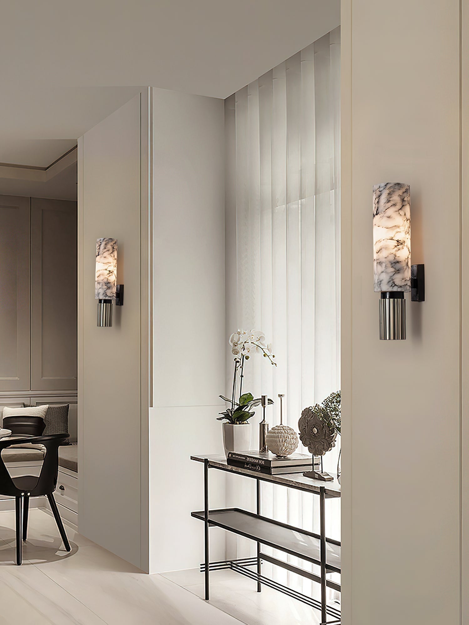 Olnoreth Modern Minimalist Alabaster Wall Lamp - Neutral Decor
