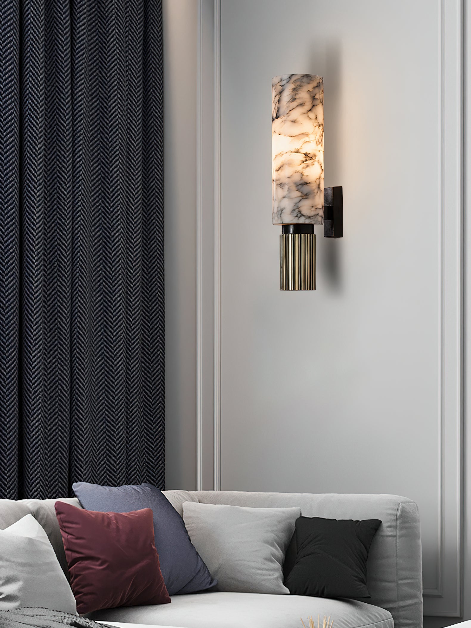 Olnoreth Modern Minimalist Alabaster Wall Lamp - Neutral Decor