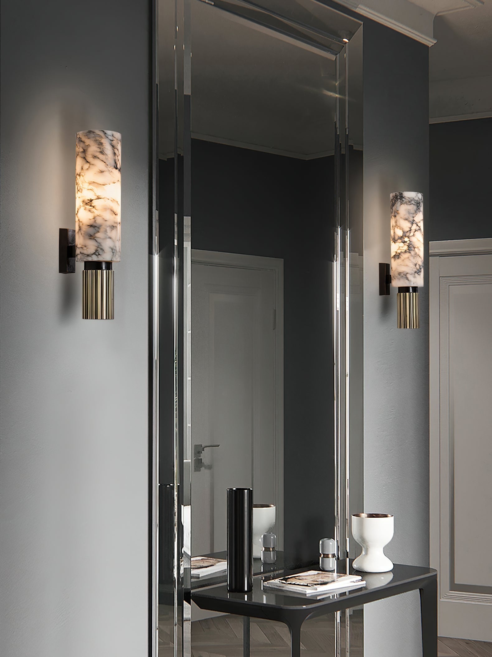 Olnoreth Modern Minimalist Alabaster Wall Lamp - Neutral Decor