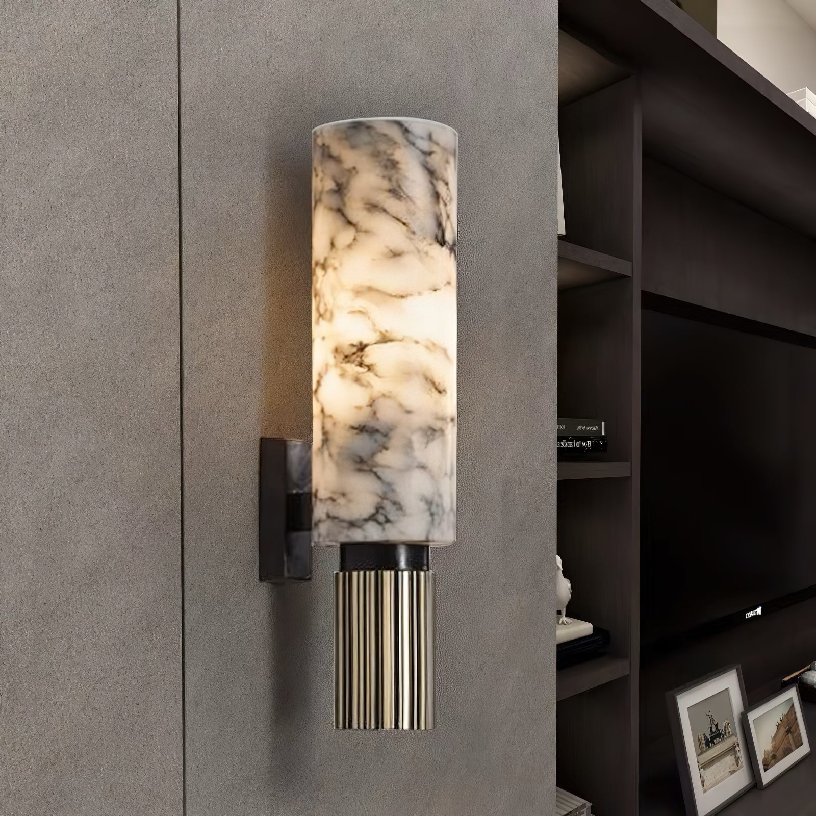 Olnoreth Modern Minimalist Alabaster Wall Lamp - Neutral Decor