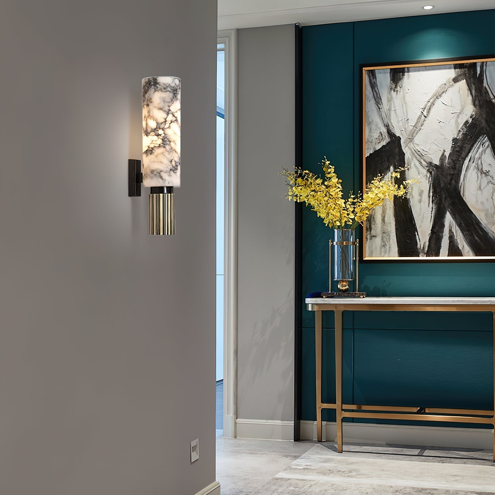 Olnoreth Modern Minimalist Alabaster Wall Lamp - Neutral Decor