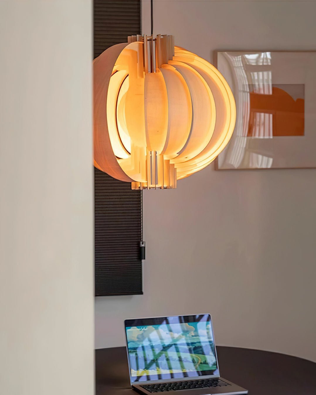 Ivraeus Premium Elegance Ring Wood Pendant Light
