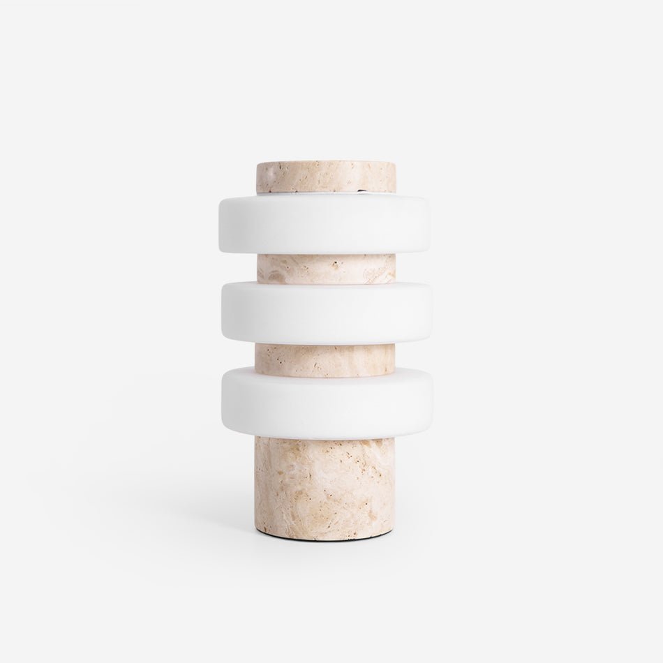 Thea Modern Travertine Table Lamp