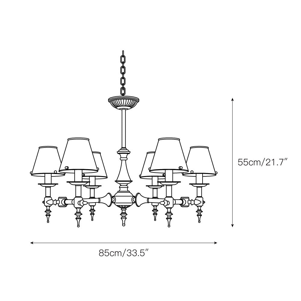 Comarion Vintage Traditional Chandelier - Neutral Decor