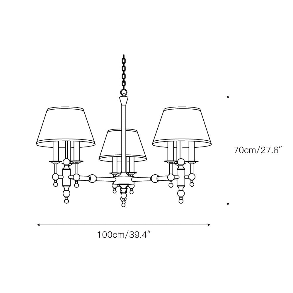 Comarion Vintage Traditional Chandelier - Neutral Decor
