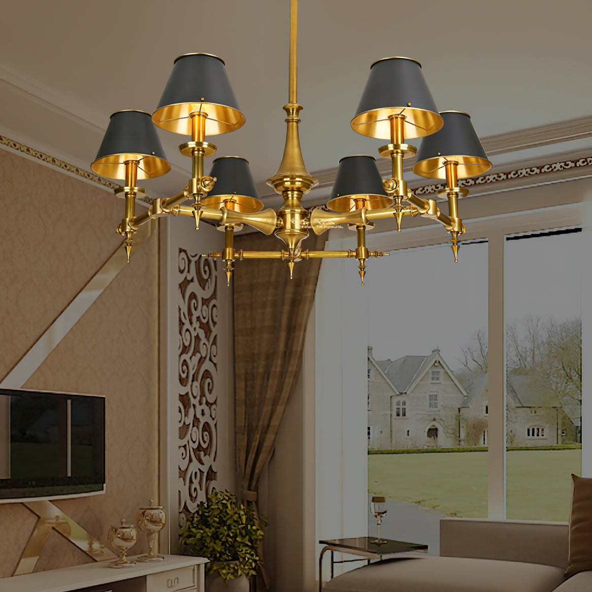 Comarion Vintage Traditional Chandelier - Neutral Decor