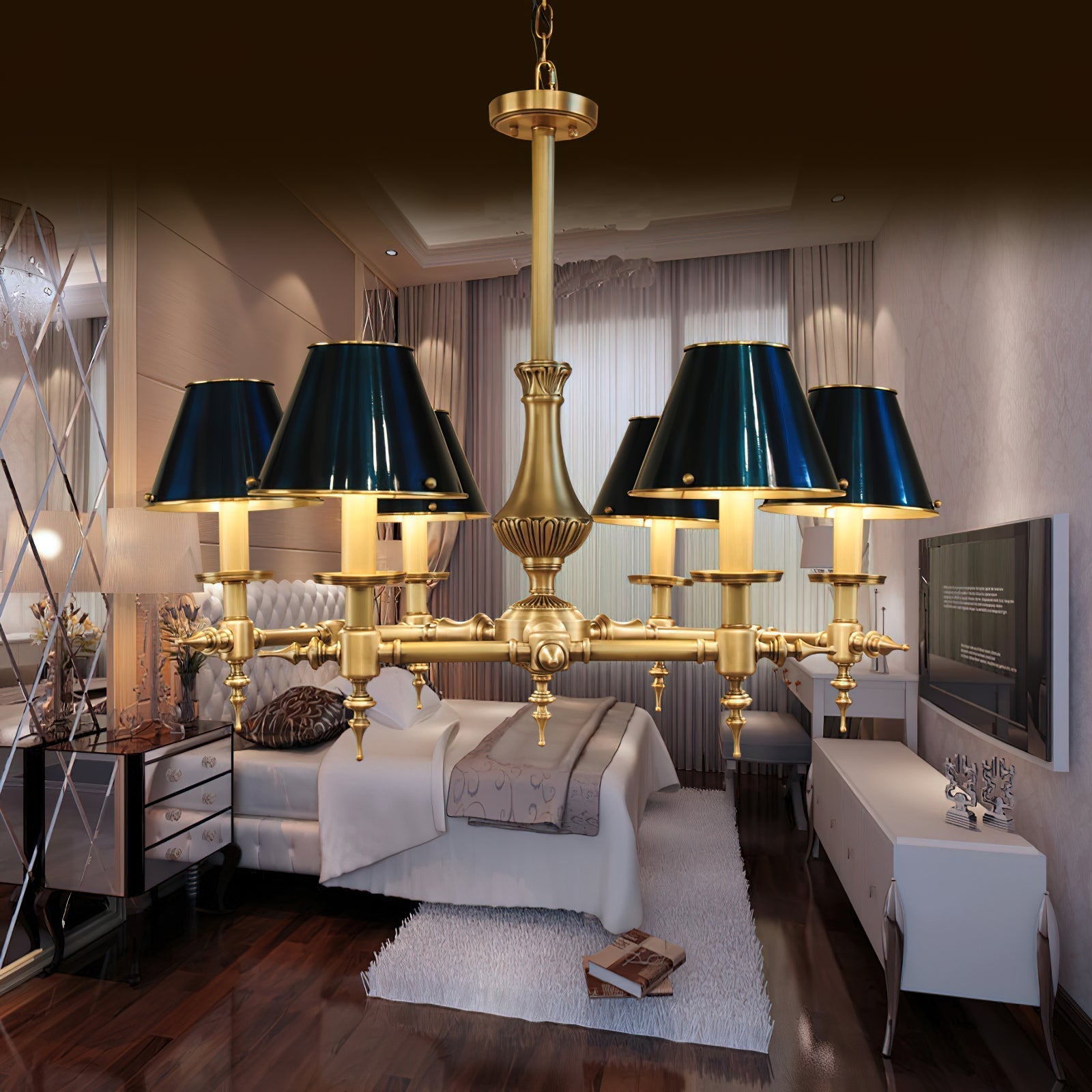 Comarion Vintage Traditional Chandelier - Neutral Decor