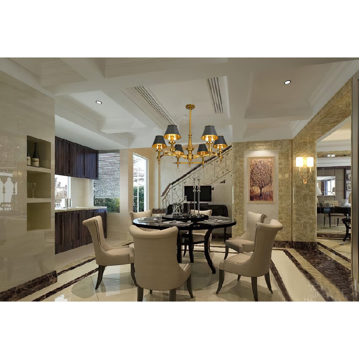 Comarion Vintage Traditional Chandelier - Neutral Decor