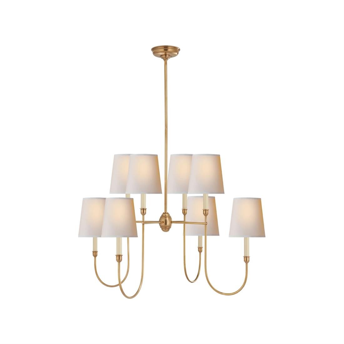 Orianine Chandelier Vendome Brass White Shade