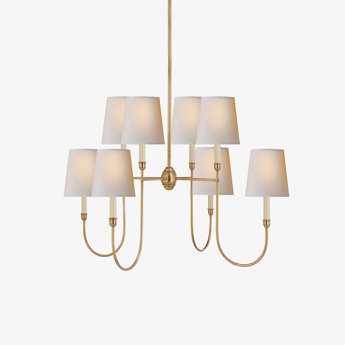 Orianine Chandelier Vendome Brass White Shade