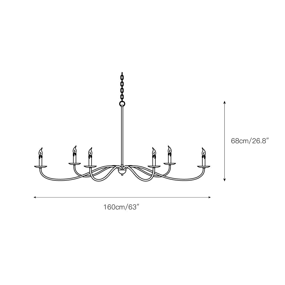 Odelia Chandeliers Candle-style Arc Farmhouse