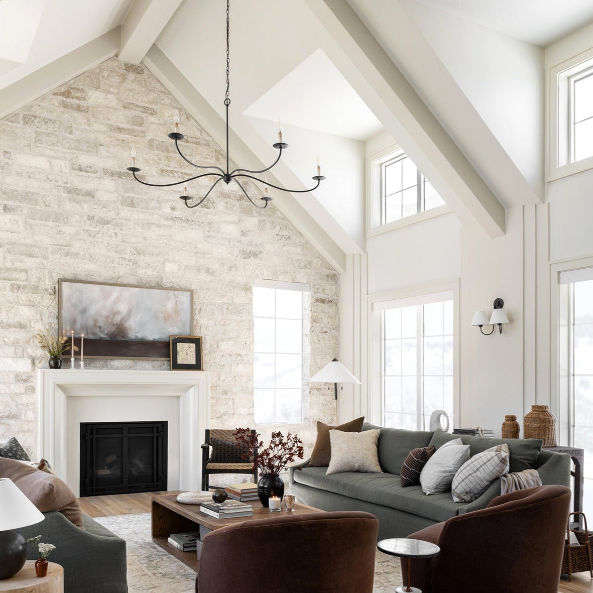 Odelia Chandeliers Candle-style Arc Farmhouse