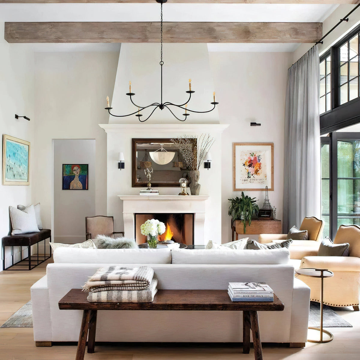 Odelia Chandeliers Candle-style Arc Farmhouse