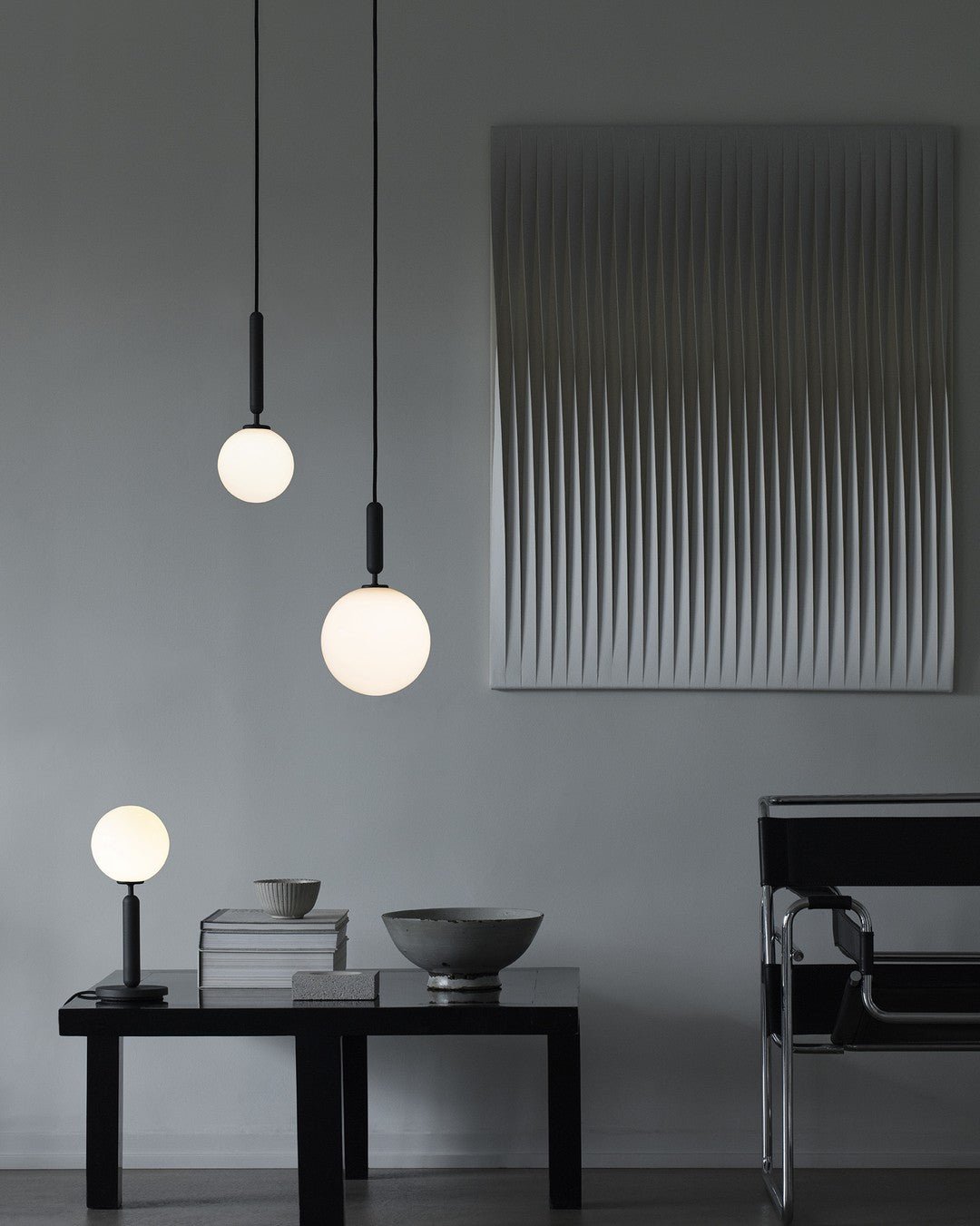 Azorila Modern Minimalist Swag Brass Glass Pendant Light