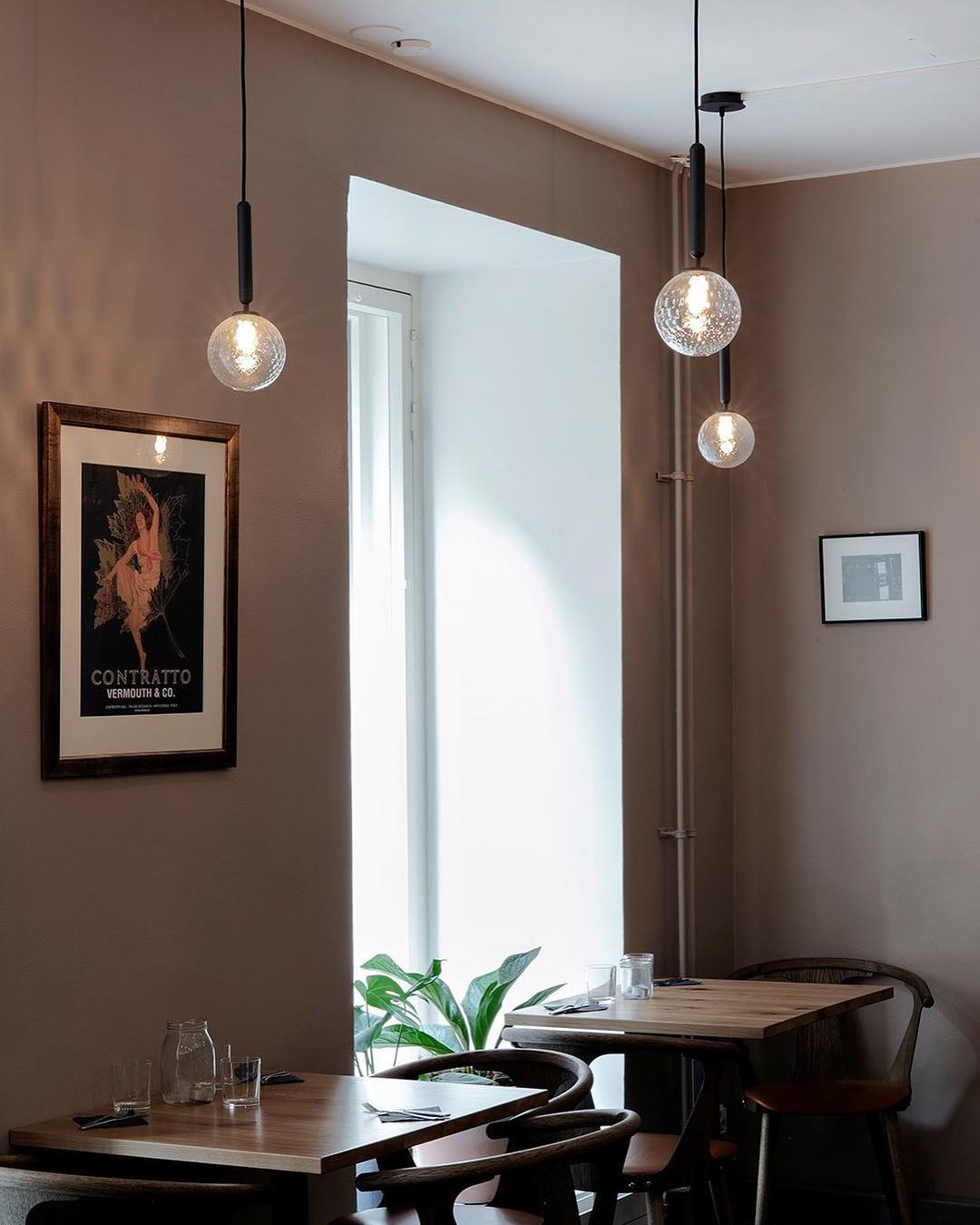 Azorila Modern Minimalist Swag Brass Glass Pendant Light