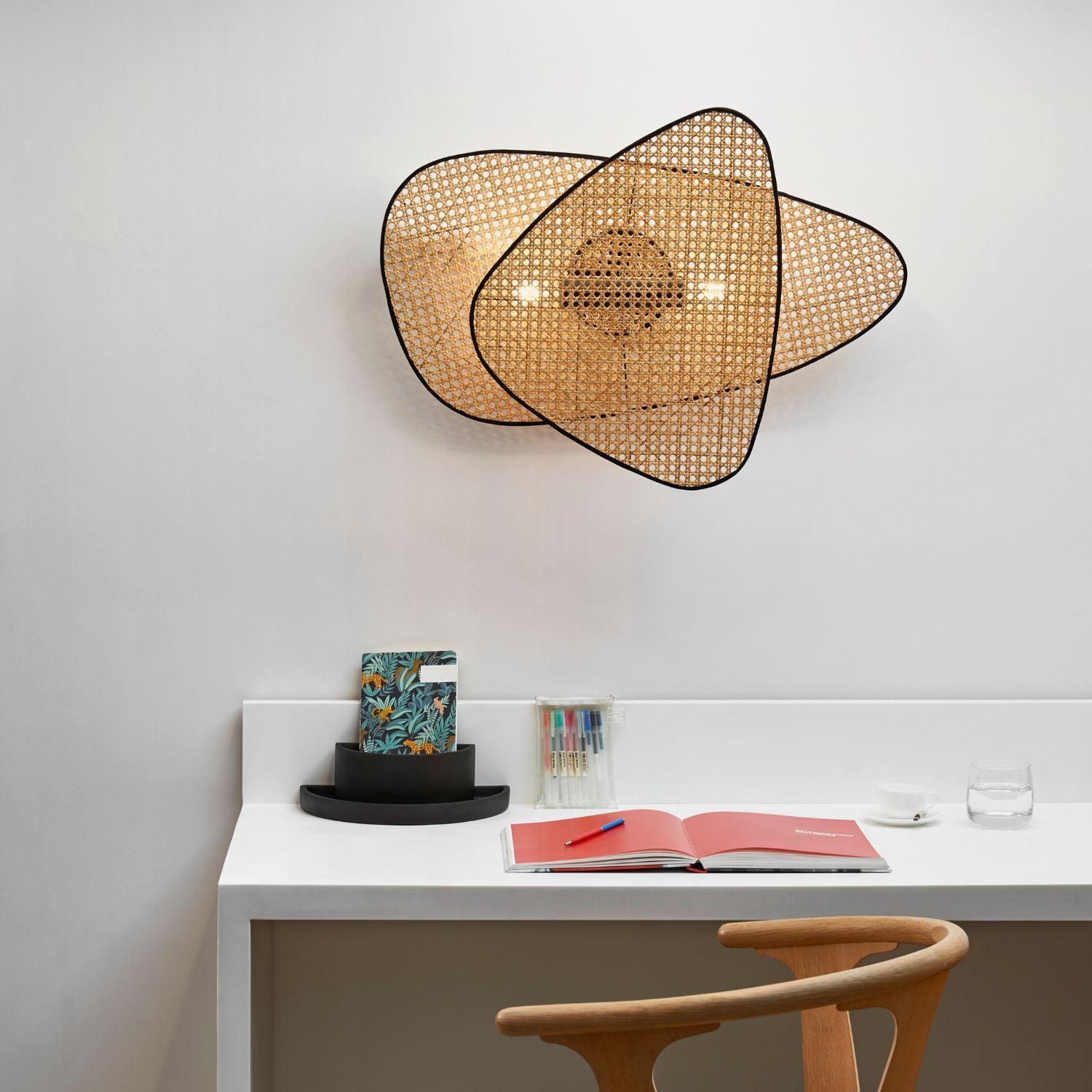 Caneira Art Natural Cannage Bamboo Sconce Wall lamp