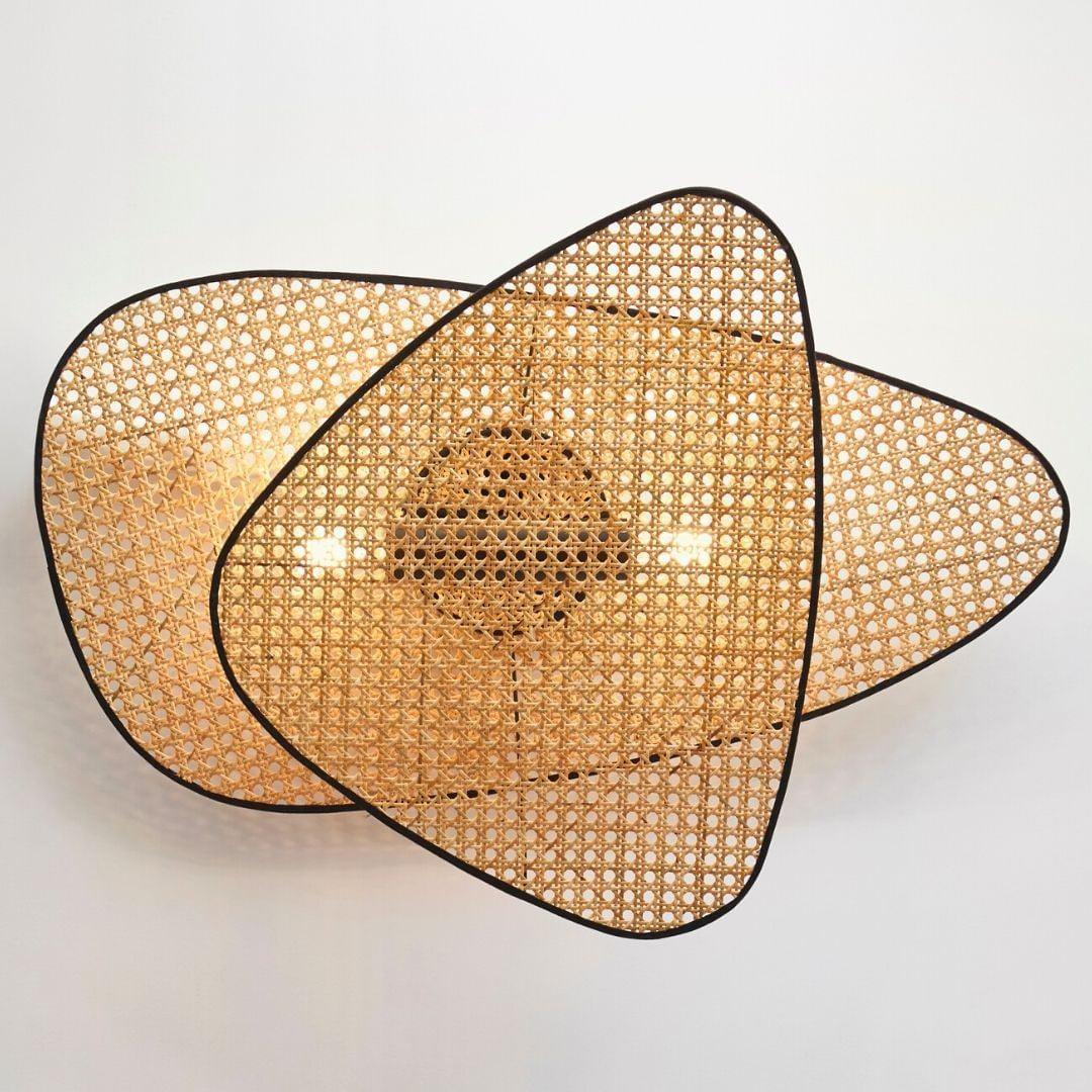Caneira Art Natural Cannage Bamboo Sconce Wall lamp