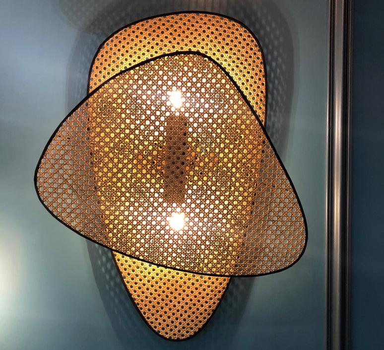 Caneira Art Natural Cannage Bamboo Sconce Wall lamp