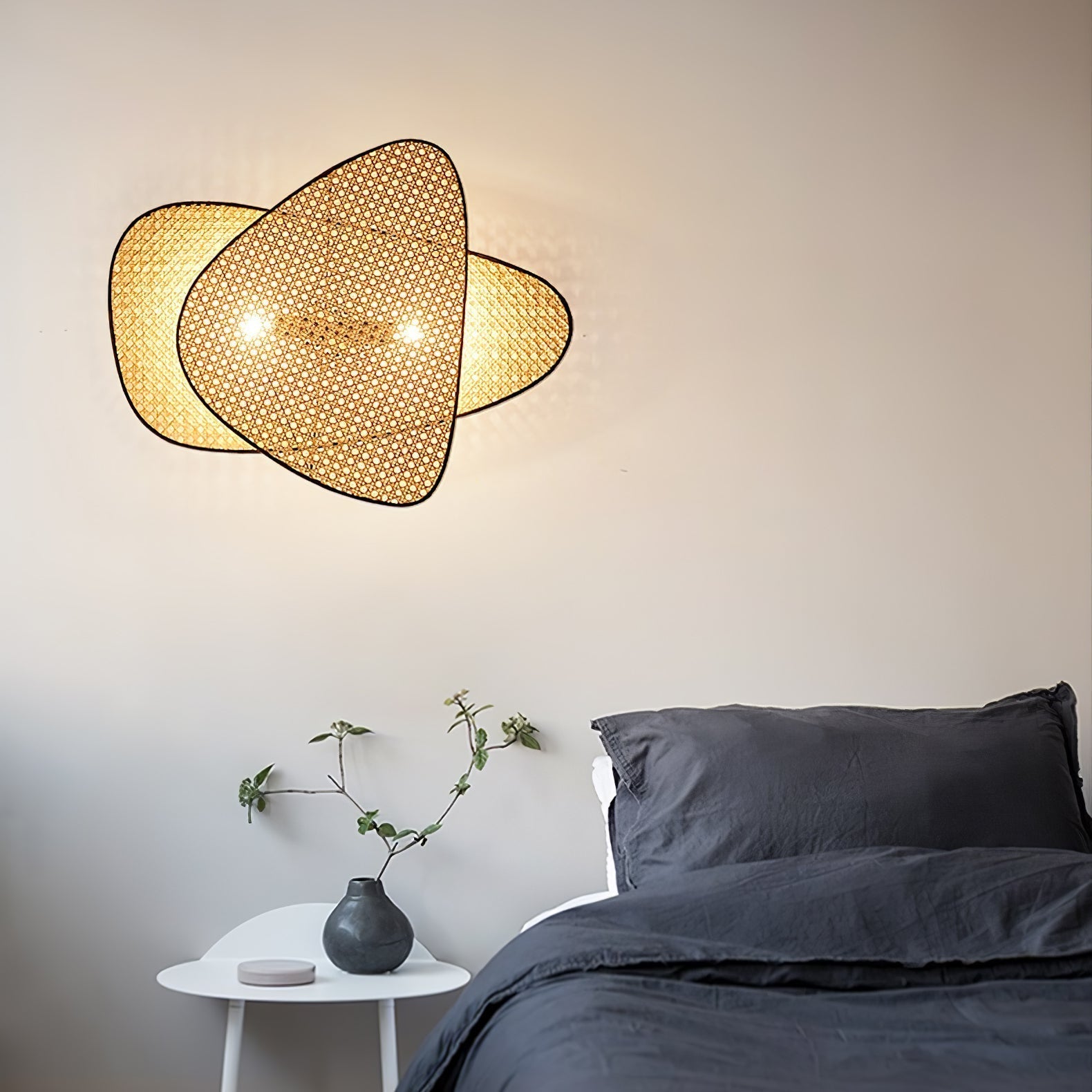 Caneira Art Natural Cannage Bamboo Sconce Wall lamp