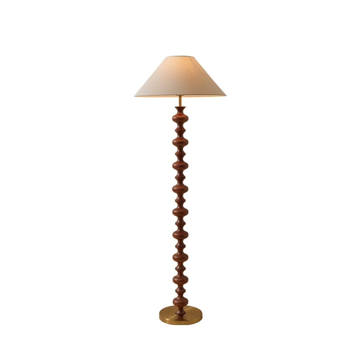 Sylirora Wood Fabric Floor Lamp