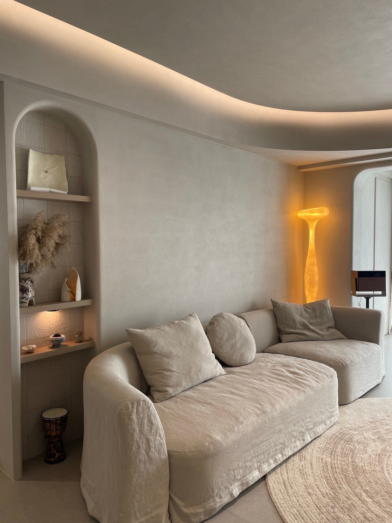 Sorenne Sculptural Tall Floor Lamp