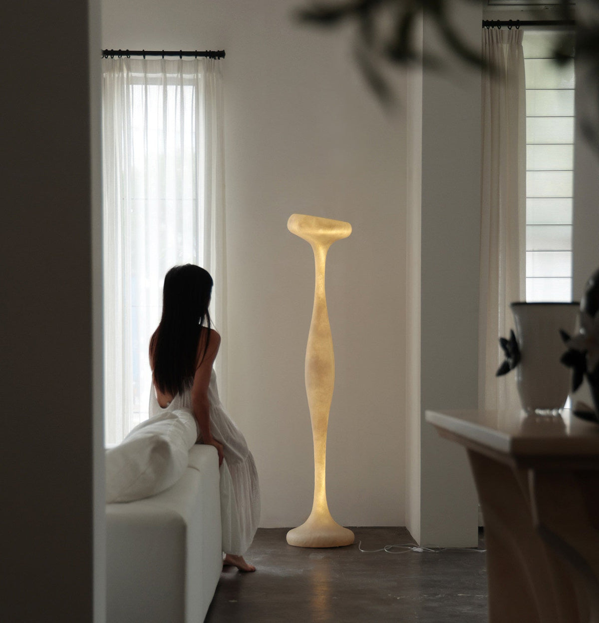 Sorenne Sculptural Tall Floor Lamp