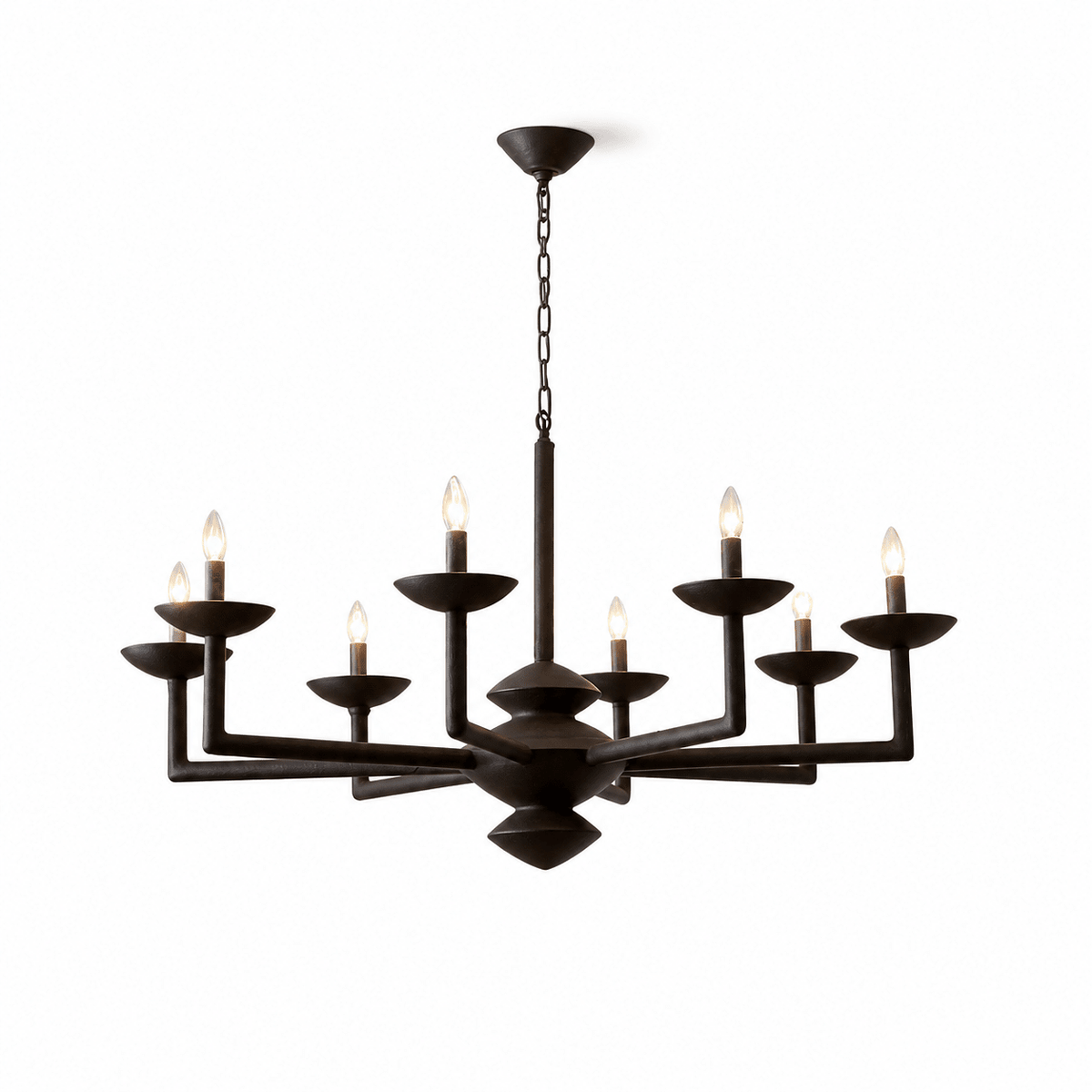 Sculptural Plaster Candelabra Chandelier